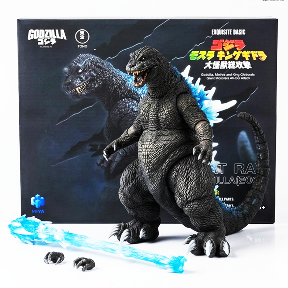 Heat Ray Godzilla 2001 Giant Monsters All-Out Attack Action Figure 7 Inch NIB by Exquisite with blast effect accessory