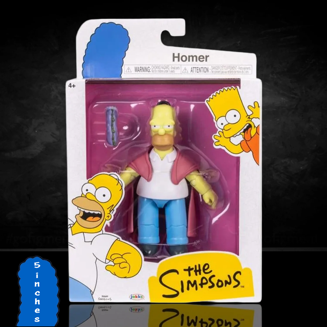 Homer Simpson with Supermarine Sandwich Action Figure The Simpsons 5in Scale new in box by Jakks Pacific