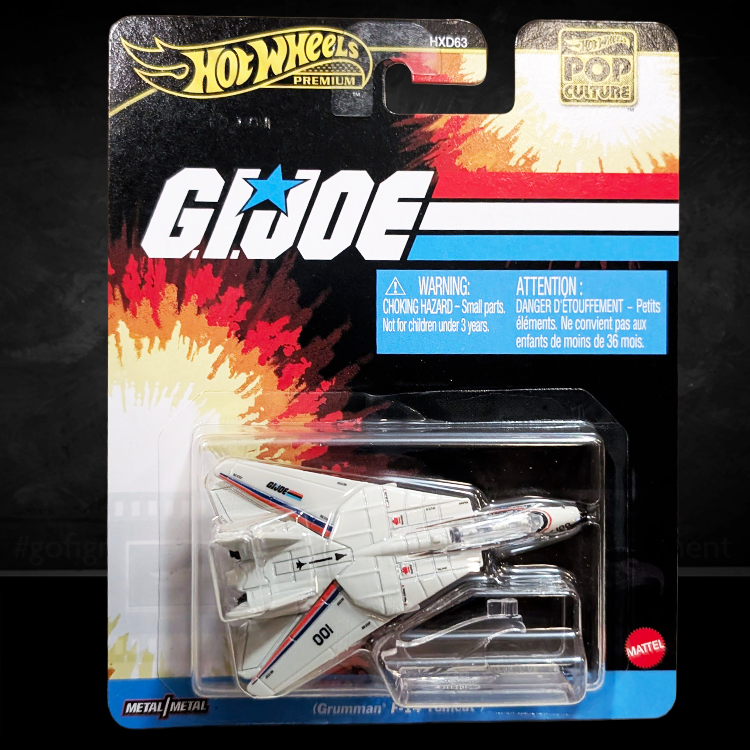 Mattel Hot Wheels Premium G.I. Joe Skystriker F-14 Tomcat diecast plane in collector packaging
