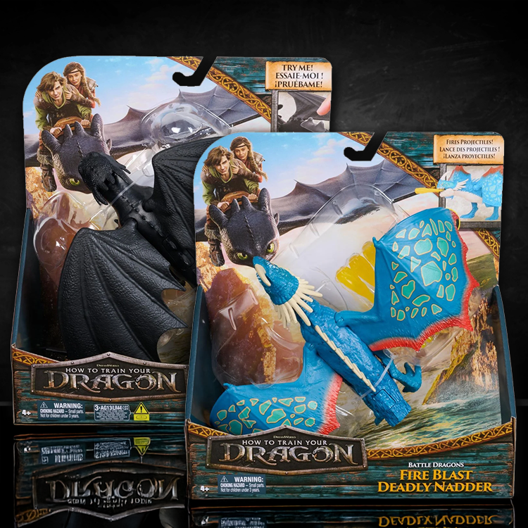 Image of How to Train Your Dragon Toothless and Stormfly Action Figure Case of 2