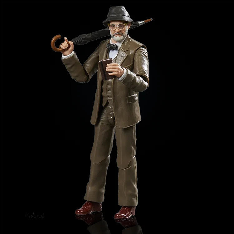 Hasbro Indiana Jones Adventure Series action figure of Professor Henry Jones Sr. holding umbrella and book