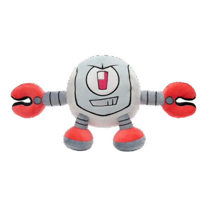 Kaboodle Plush Gameoverse Official Collectible Figure by Glitch Productions with gray body and red claw hands on black background