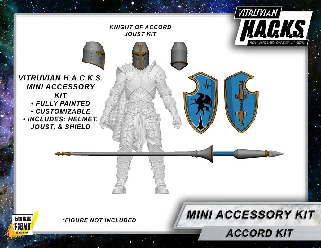 Mighty Steeds - Knight of Accord Gear Kit – Action Figure Accessories