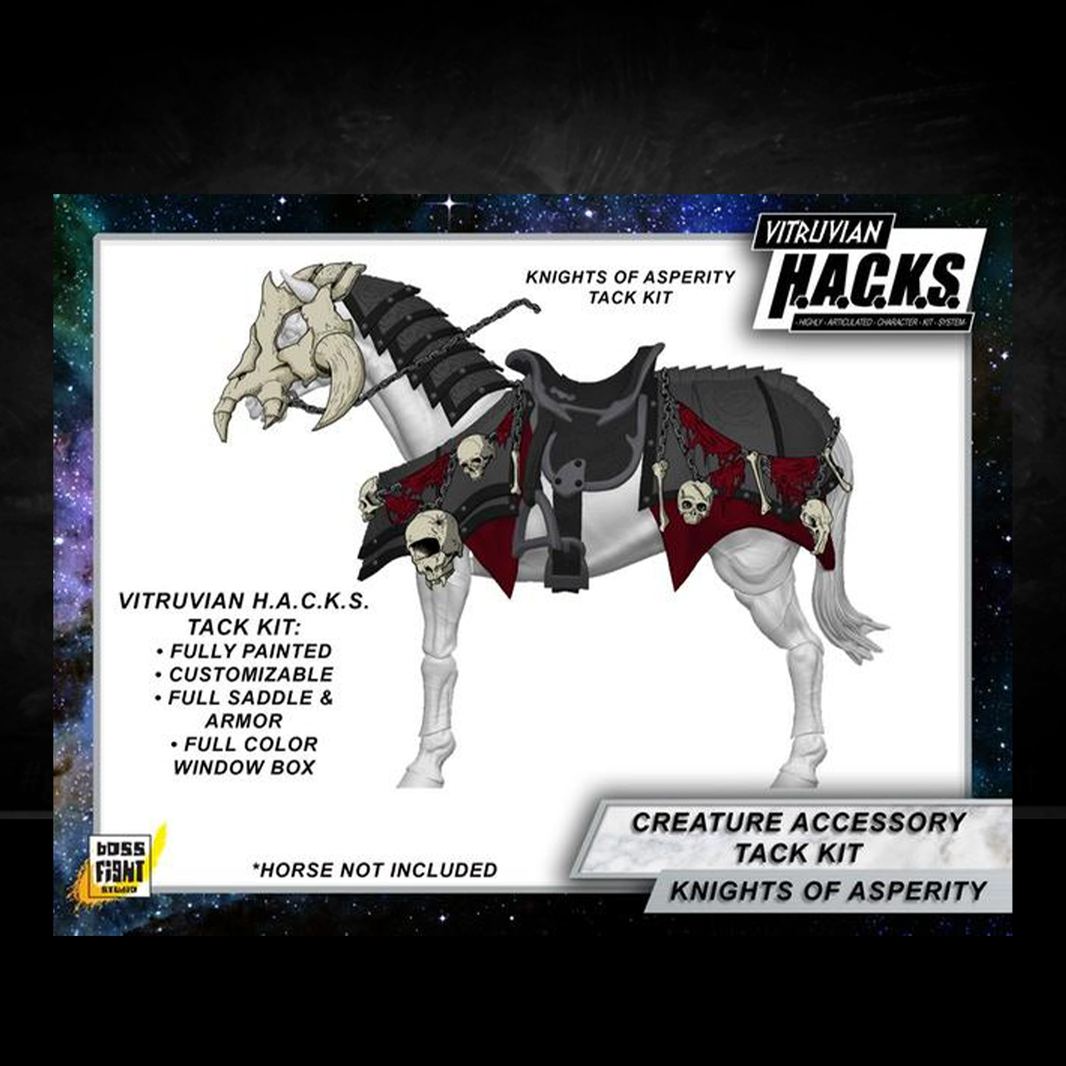 Mighty Steeds - Knight of Asperity Heavy Tack Kit - Dark Knight Horse Armor Accessory Set
