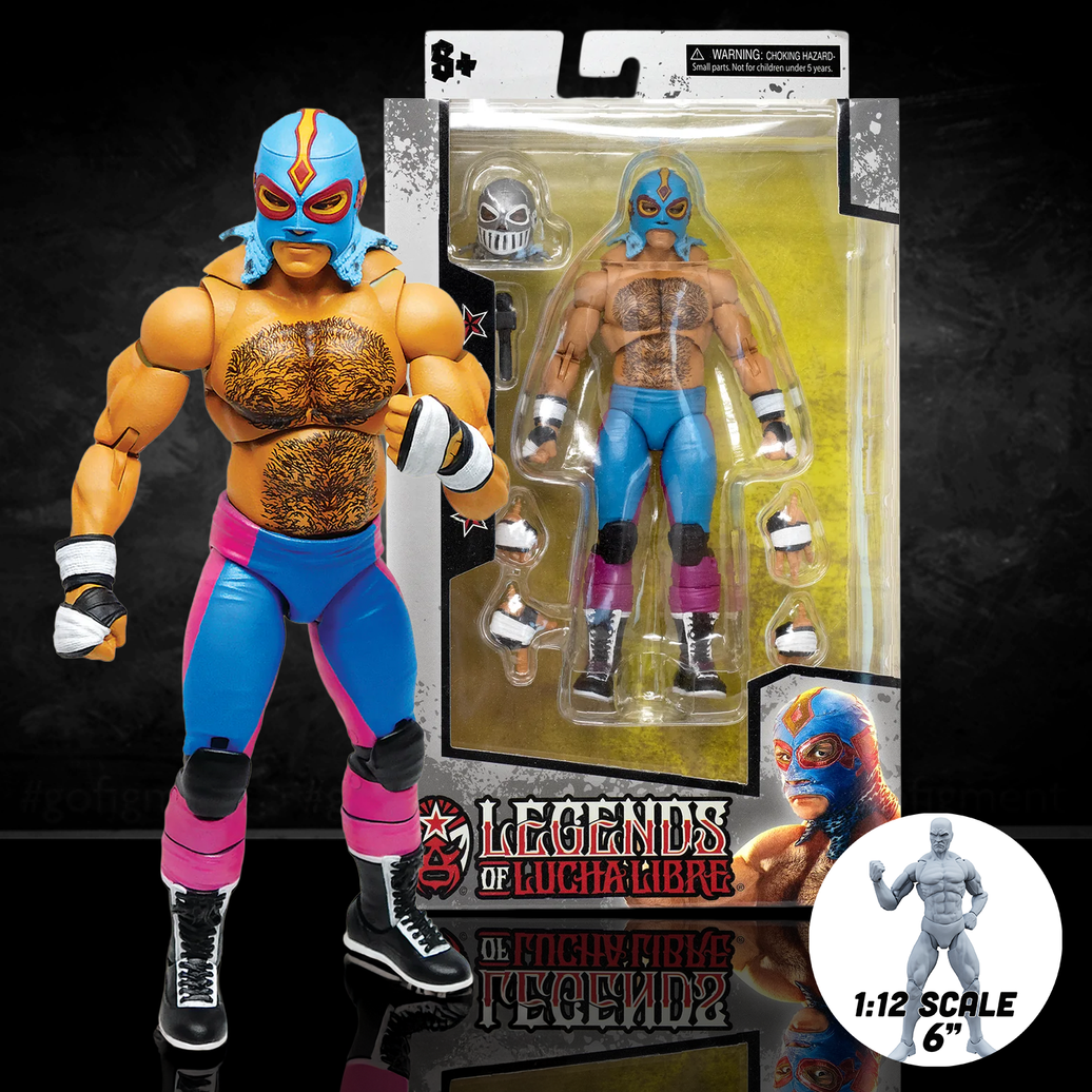 Konnan Legends of Lucha Libre Premium 6.5" Action Figure (1:12 Scale) – Classic Masked Era Edition