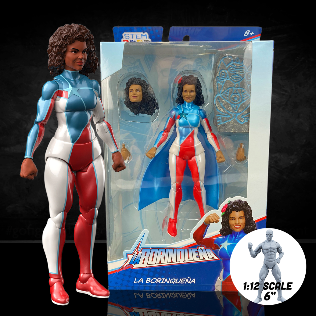 La Borinqueña Action Figure: La Borinqueña - Puerto Rico's First 1:12 Scale Super Hero