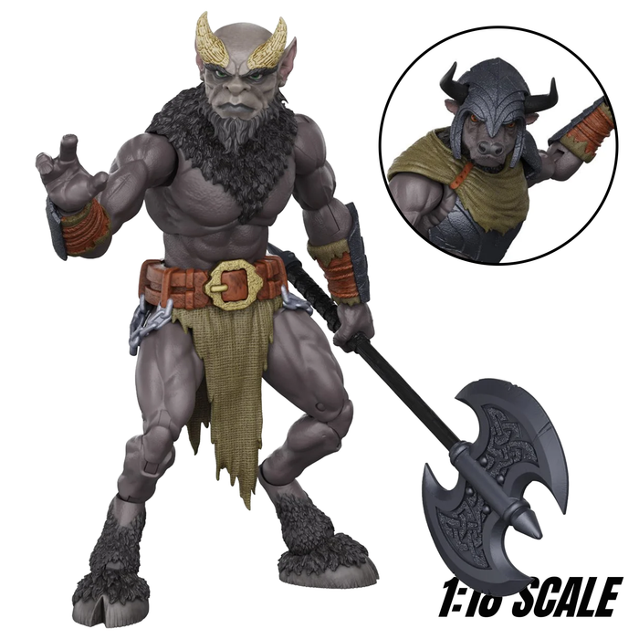 Minos Auroxos 4" Boss Fight Studio Action Figure Hero HACKS Articulated with battle axe and alternate head detail