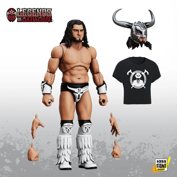 Rush Legends of Lucha Libre Premium 1:12 Scale 6" Action Figure by Boss Fight Studio Llc new in box with alternate head and shirt
