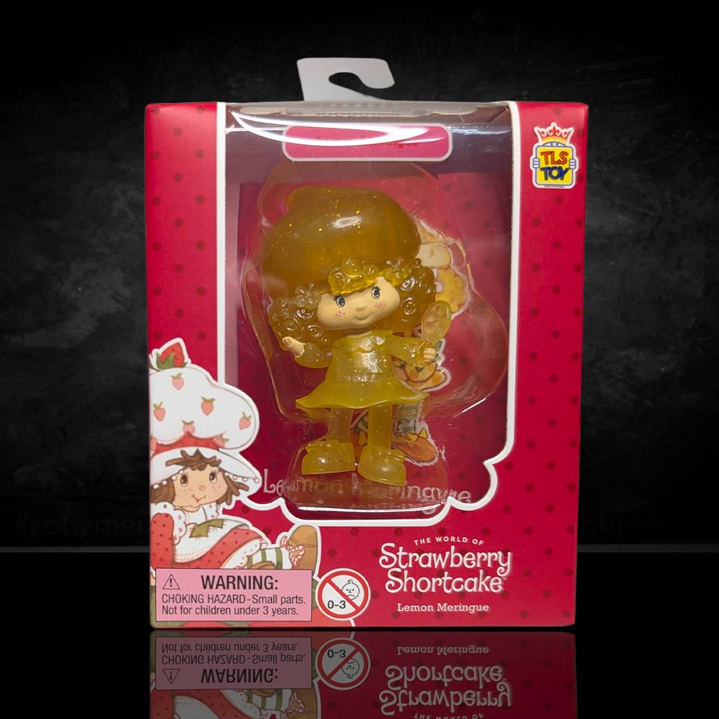 Lemon Meringue Translucent Variant 2.5" Strawberry Shortcake Cheebee Figure by Loyal Subjects in red packaging