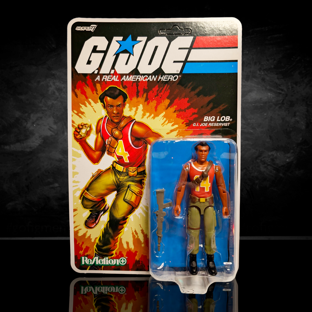 Joe Big Lob G.I. Joe 3 3/4-inch ReAction+ figure by Hasbro with O-Ring design in packaging