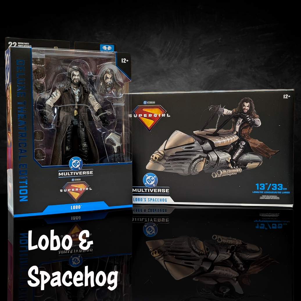 Lobo and Spacehog Vehicle DC Multiverse Supergirl Movie Action Figure Set McFarlane Toys