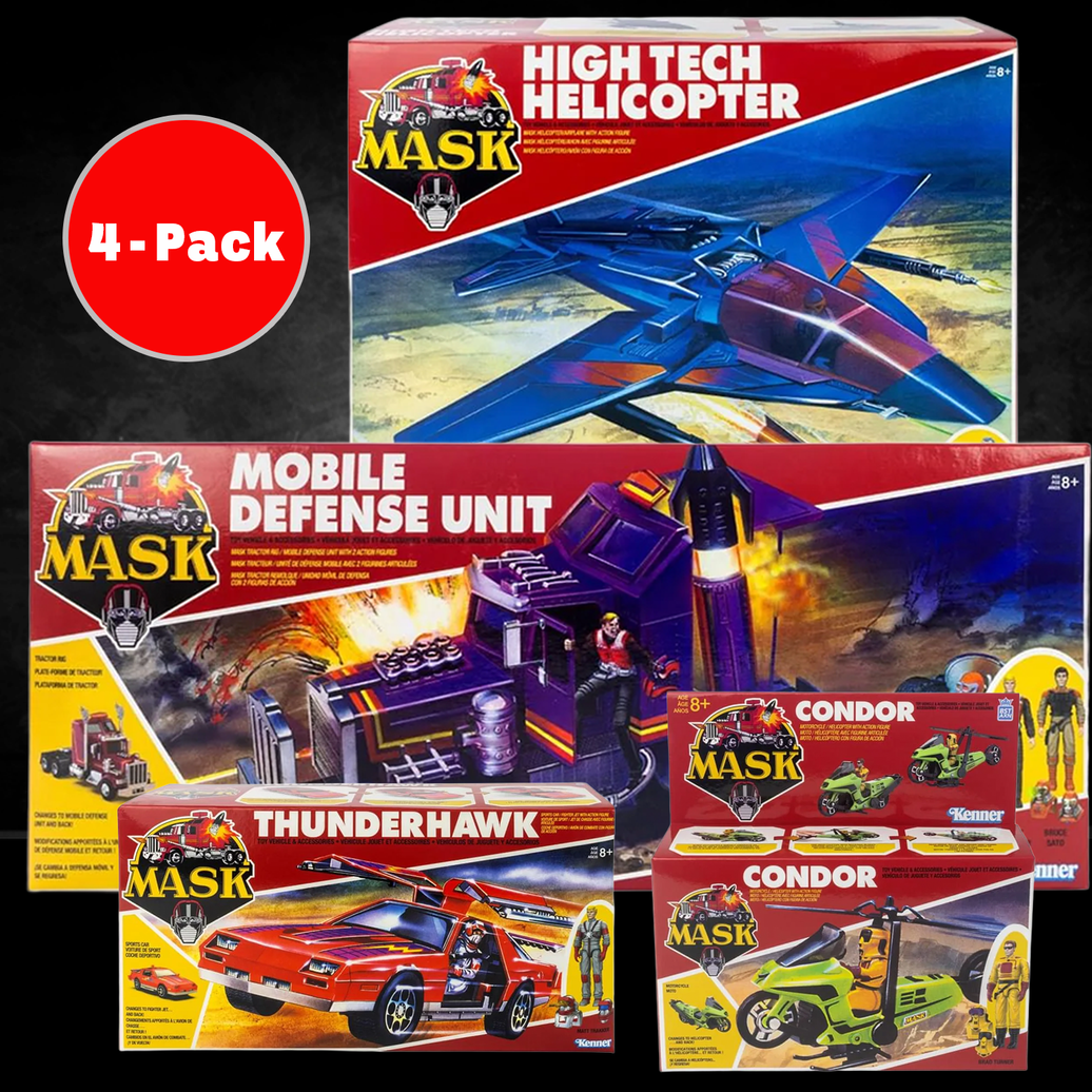 M.A.S.K. 4 Pack Complete Set Vehicle BUNDLE Action Figure Set (MASK)