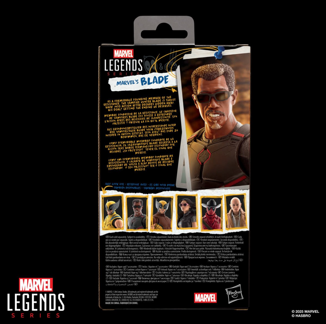 Marvel Legends Blade 6" Action Figure Deadpool Wolverine Movie Hasbro New