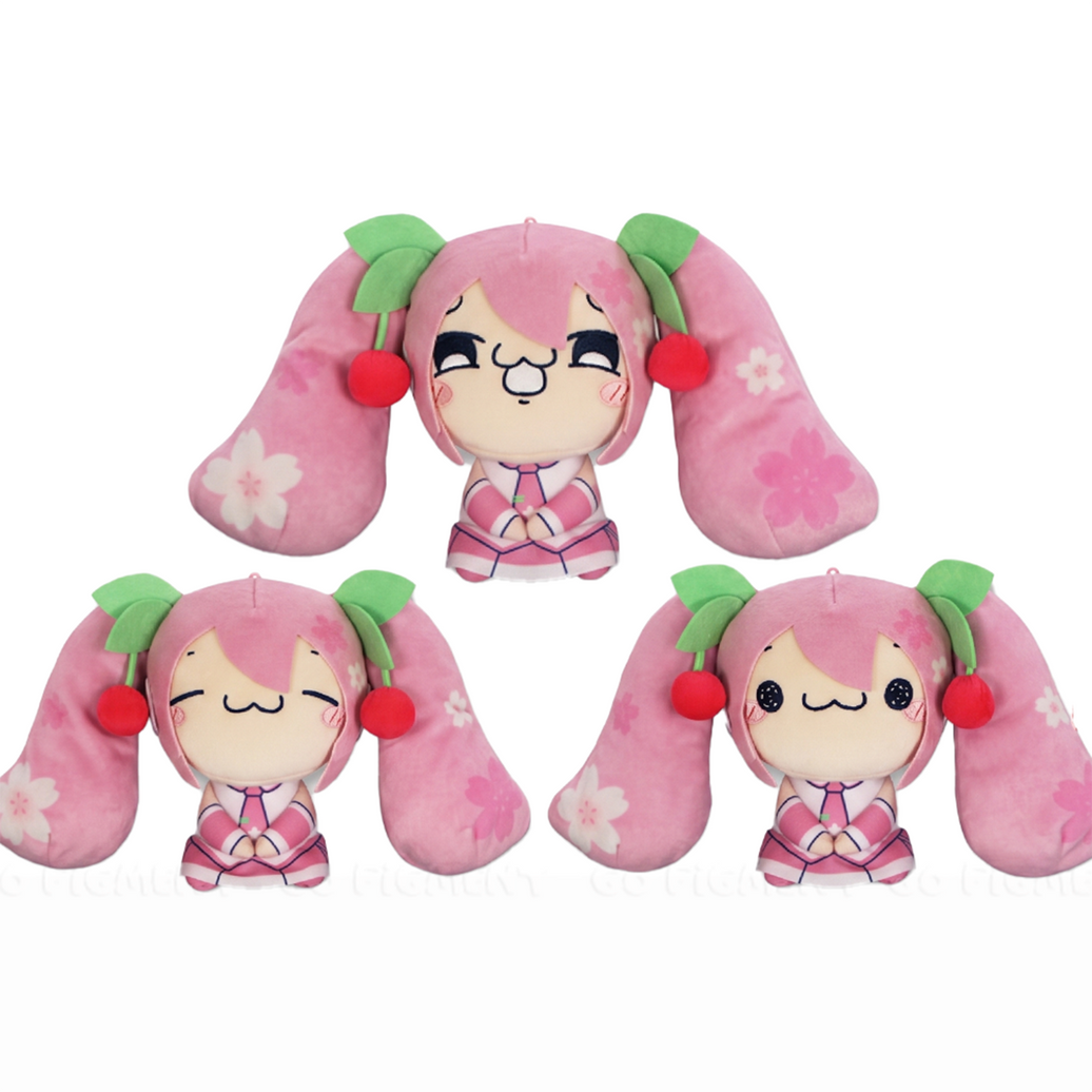 Three Hatsune Miku Sakura Miku Muhaha Plush U-PICK 6 Inch Official Licensed Vocaloid Collectibles by UCC.