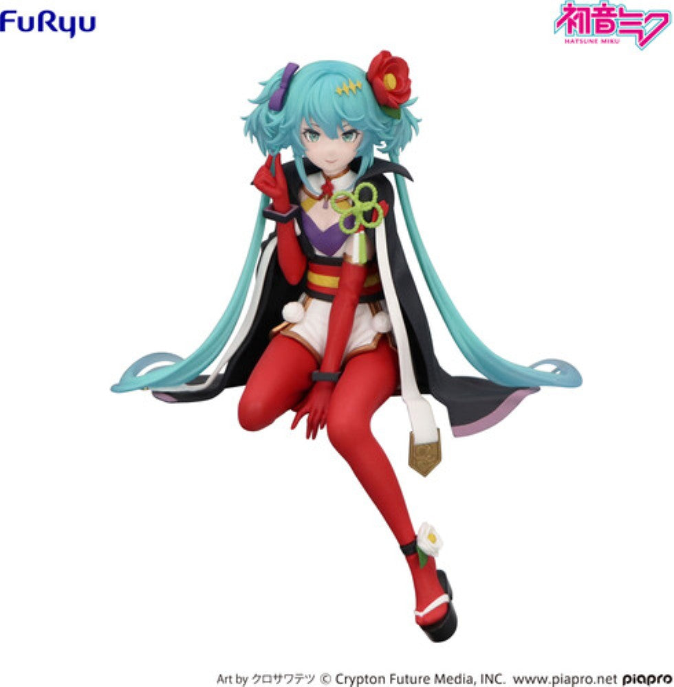 Hatsune Miku Flower Fairy Camellia Noodle Stopper Figure FuRyu by Banpresto new in box collectible with blue hair and flower accessory