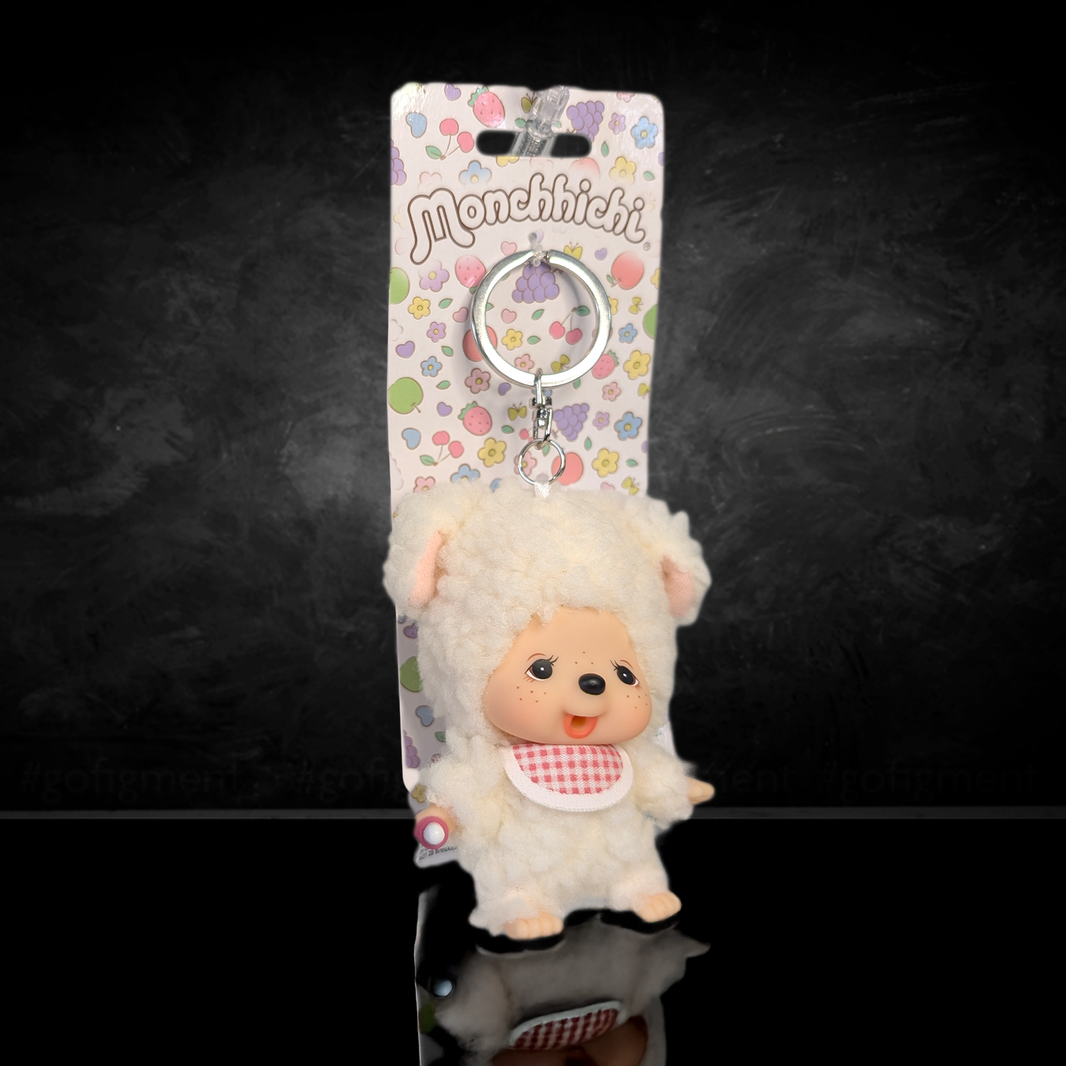 4" Monchhichi Friends Mascot 4 Pack BUNDLE of Keychain Bag Charms