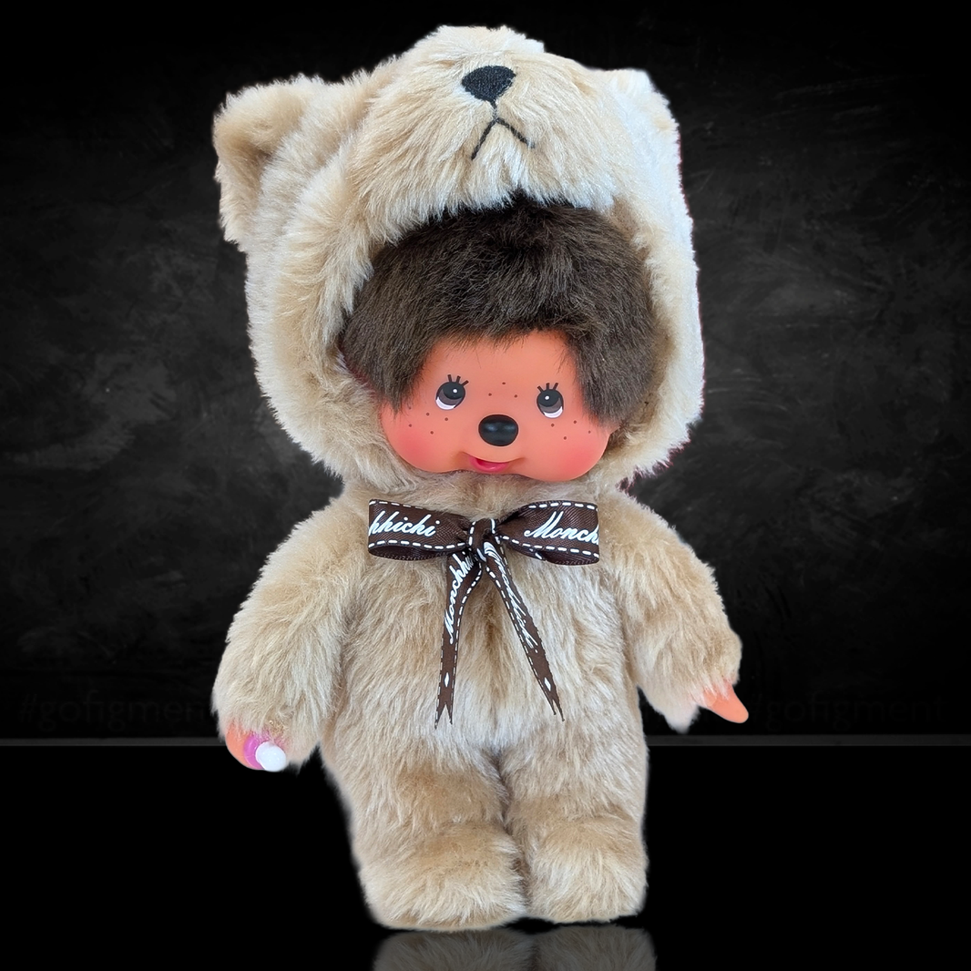 8" Large Monchhichi Doll - Animal Friend Teddy Bear - Authentic Monkey Plush, NWT
