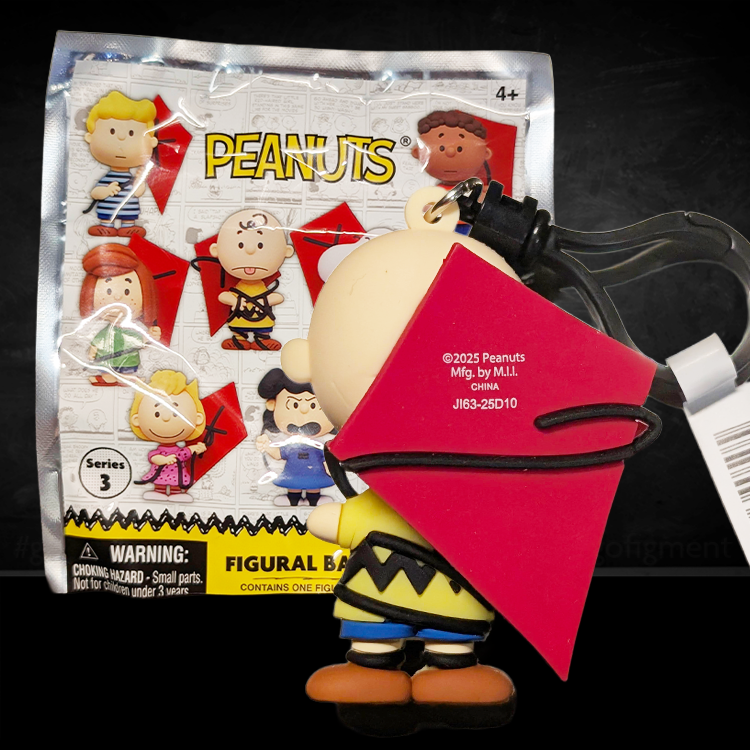 Charlie Brown 3D foam bag clip with red kite from Peanuts 75th Anniversary Series 3 by Monogram