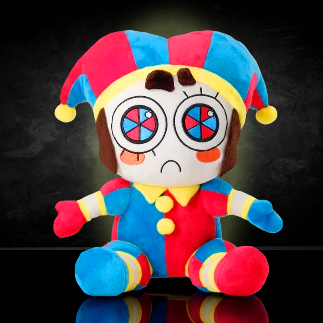 Glitch Pomni Plush from The Amazing Digital Circus soft 11 inch collectible toy with colorful jester outfit