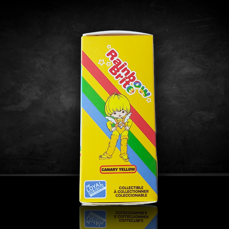 Rainbow Brite Canary Yellow 2.5-inch Rare CheeBee collectible figure by The Loyal Subjects in bright yellow box
