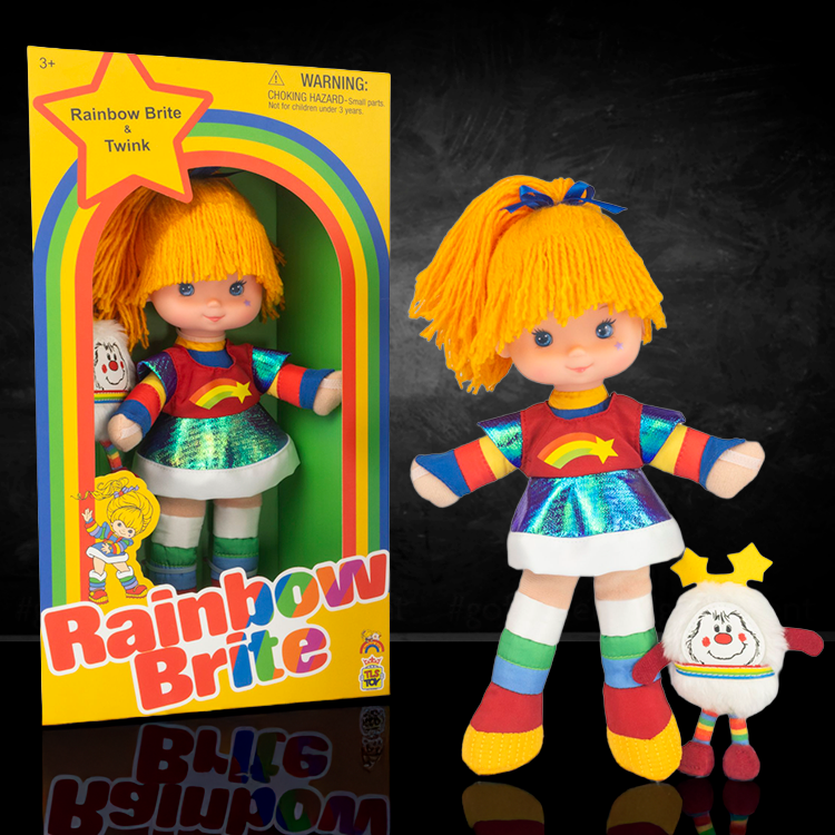 The Loyal Subjects Rainbow Brite and Twink 9-inch collectible doll with soft cloth body and vibrant colors