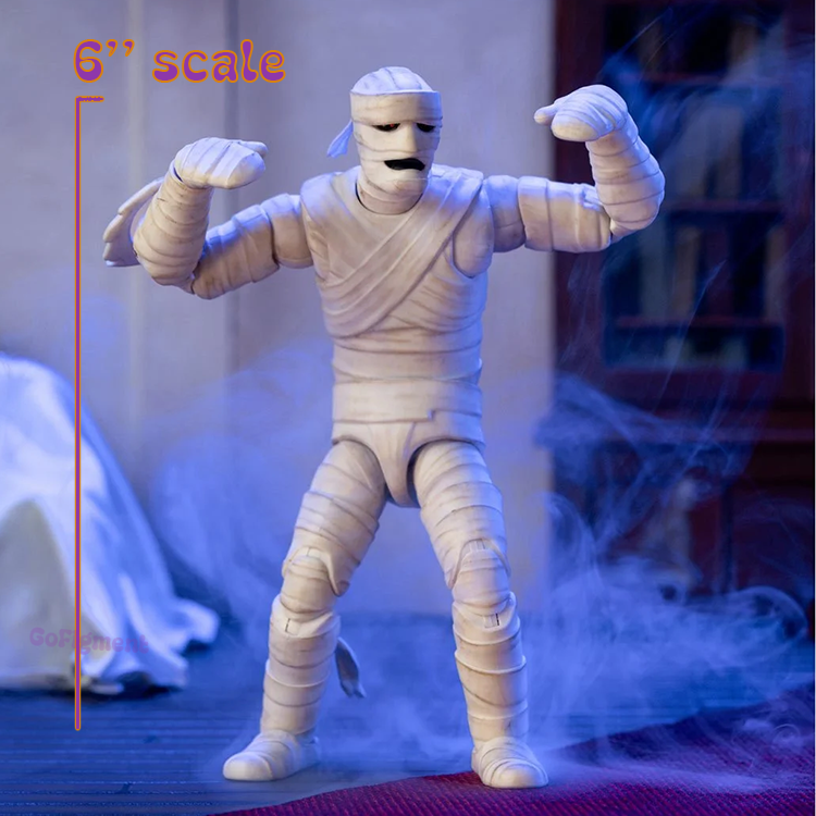 Scooby-Doo Mummy of Ankha 1:12 scale action figure by Jada Toys posed with detailed bandages and articulated limbs.