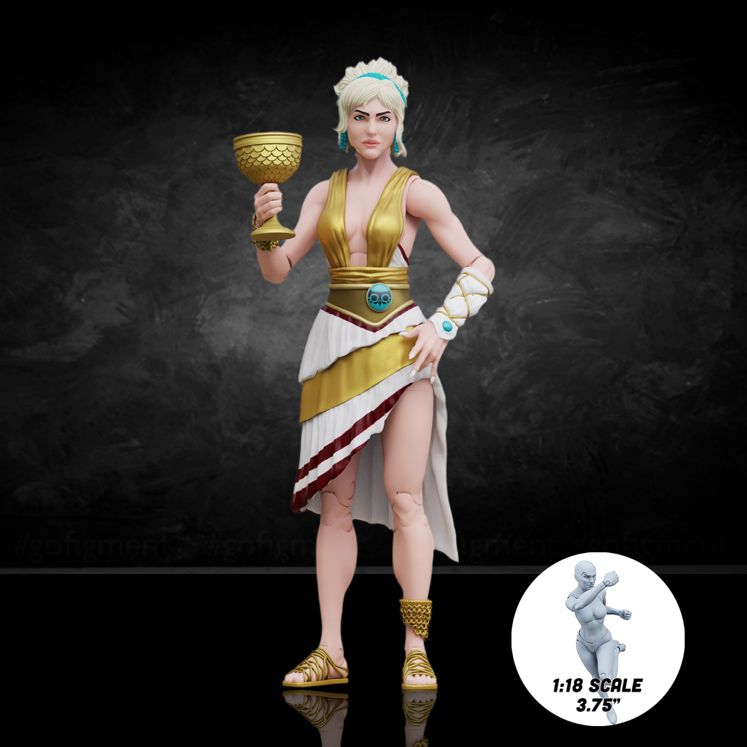 Vitruvian H.A.C.K.S. Action Figure – Athena 10th Anniversary Edition – Legendary Greek Warrior Goddess 1:18 Scale