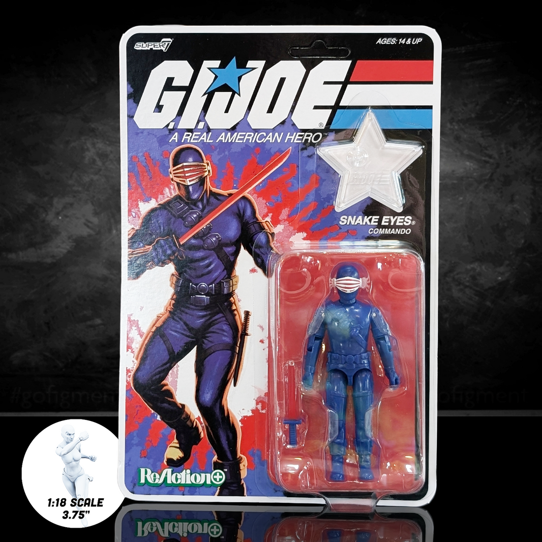G.I. Joe Snake Eyes (America's 250th Anniversary) 3 3/4-Inch ReAction+ Figure by Super7 new in blister pack