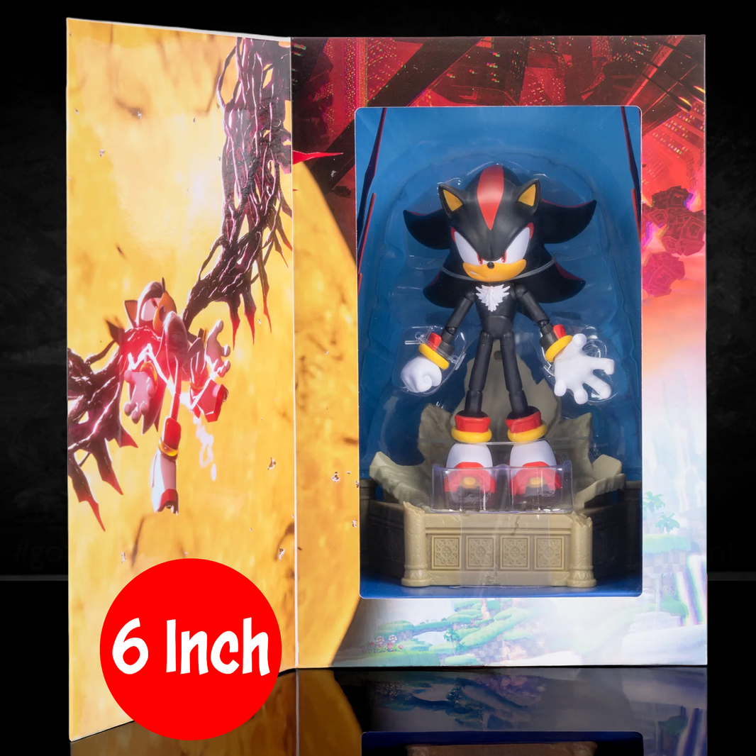 Shadow the Hedgehog Collector's Edition Action Figure – 6in Customizable & Highly Articulated