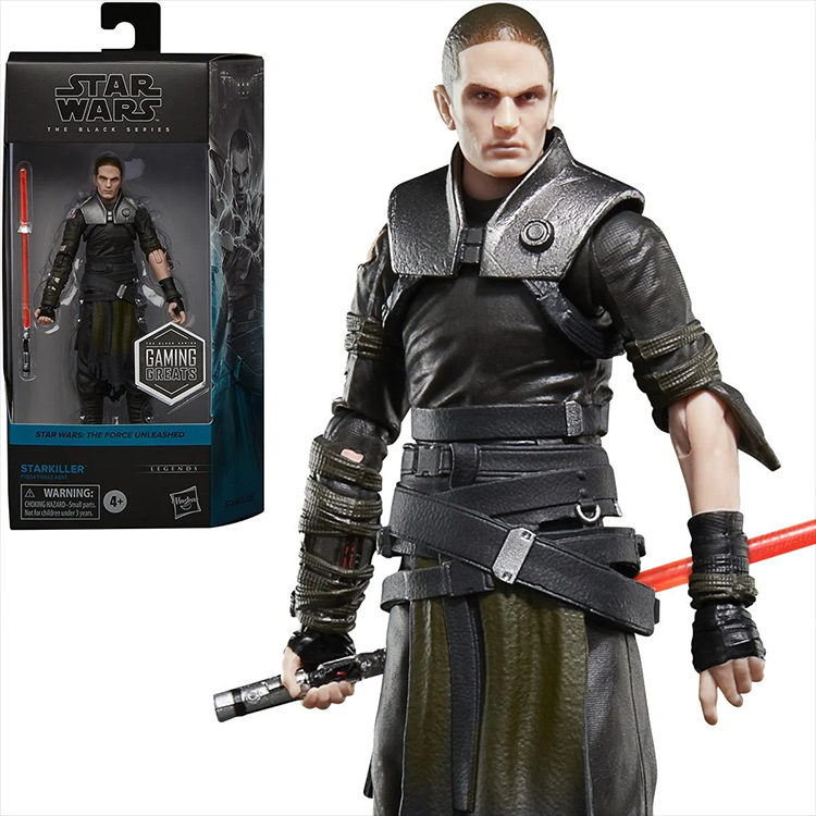 Hasbro Star Wars Black Series 6-inch Starkiller action figure with lightsaber from The Force Unleashed game