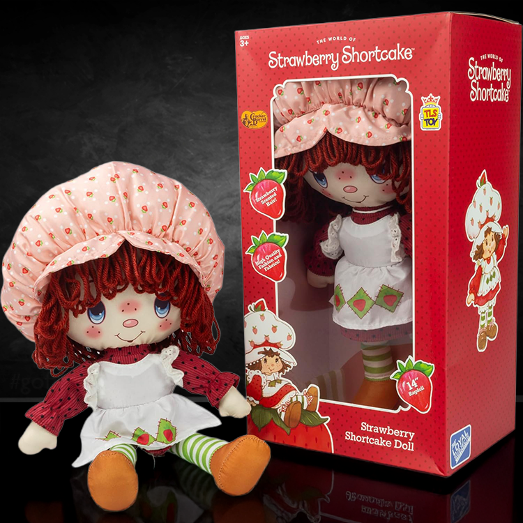 Strawberry Shortcake 14-Inch Vintage Style Classic Rag Doll - Soft Plush Yarn Hair
