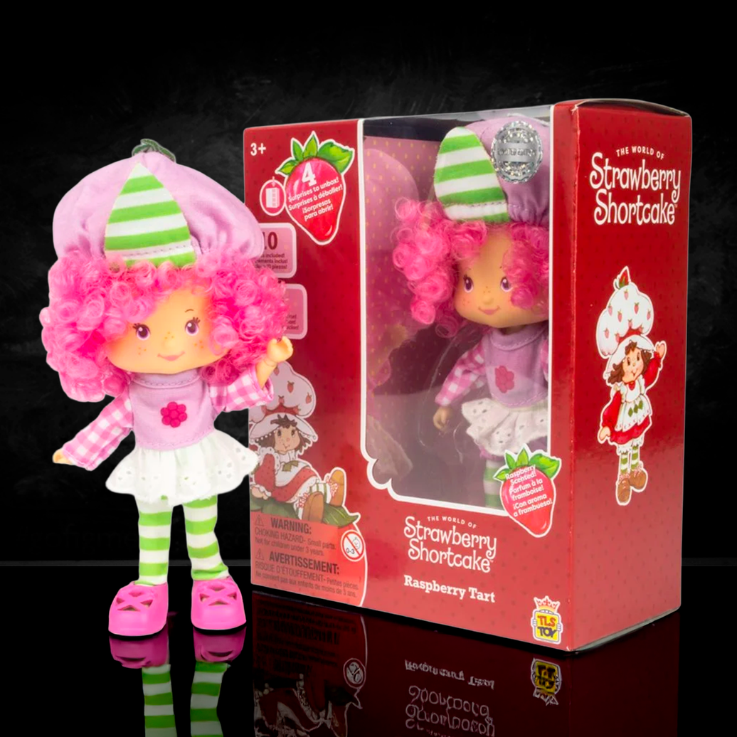 Loyal Subjects Strawberry Shortcake Raspberry Tart 5 1/2-inch fashion doll in pink outfit with box for SDCC 2025