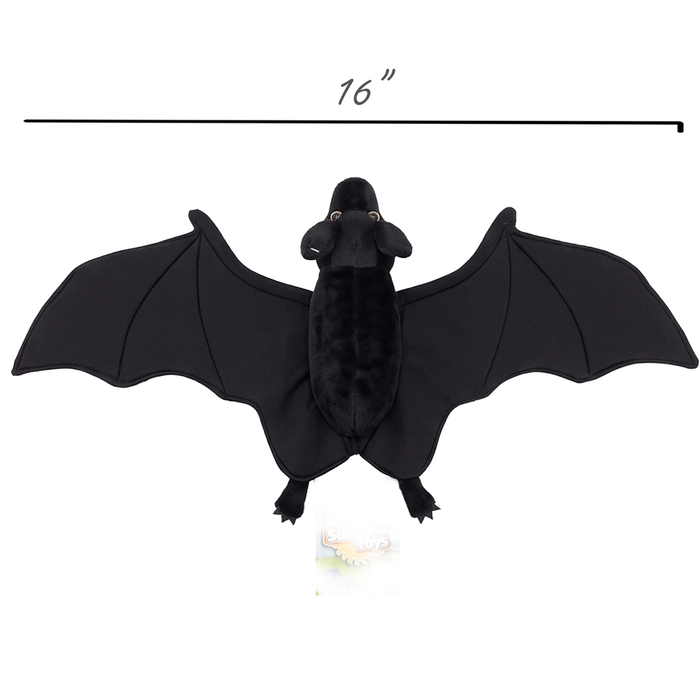 Silly Puppets Sunny Black Bat - 25" Hand Puppet with wings spread