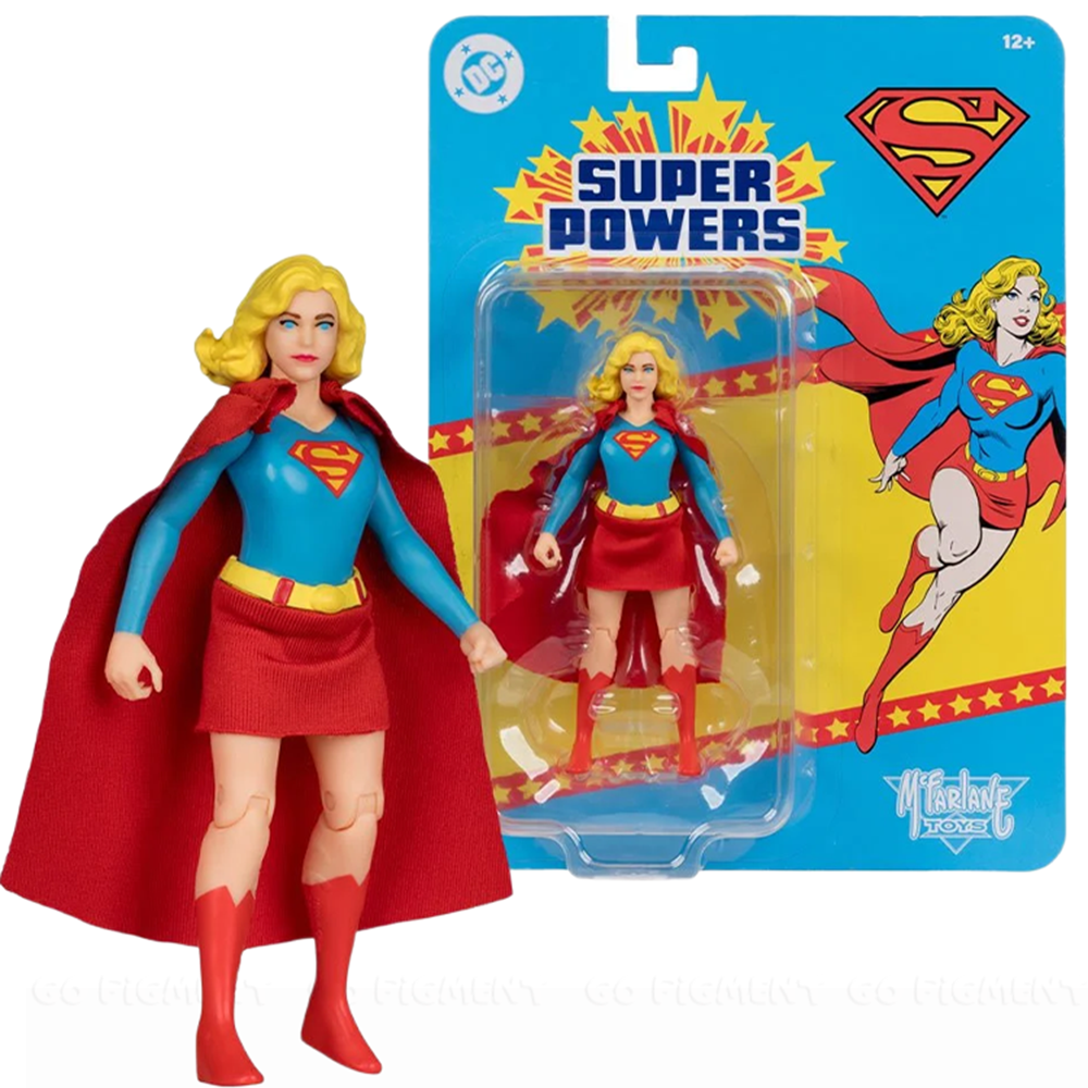 Supergirl - DC Super Powers Wave 13 4.5" Action Figure - McFarlane Toys by Go Figment with cape and classic outfit