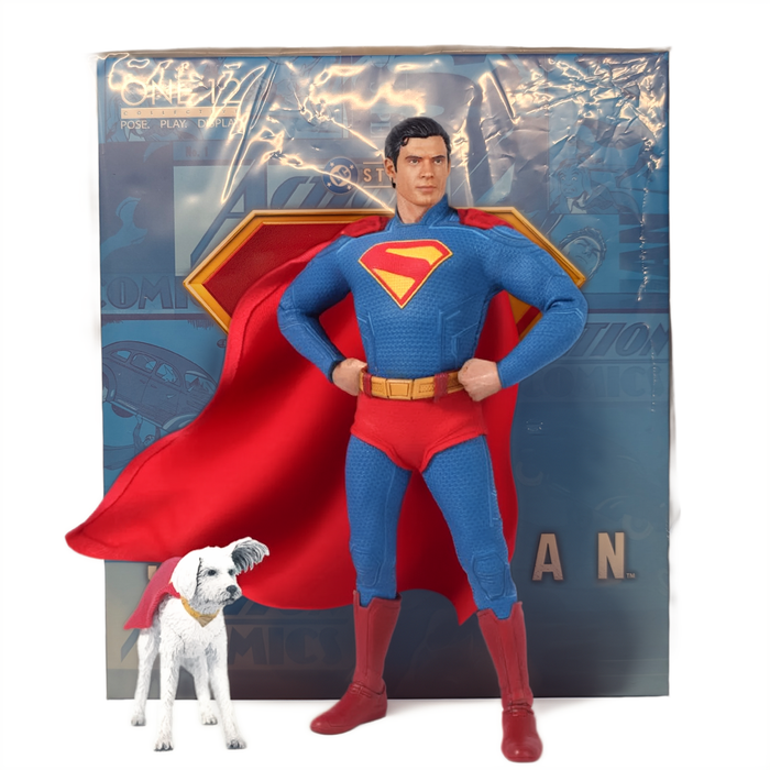 Superman (2025) One:12 Collective Action Figure by Mezco Toyz with Krypto the Superdog 6.7-Inch