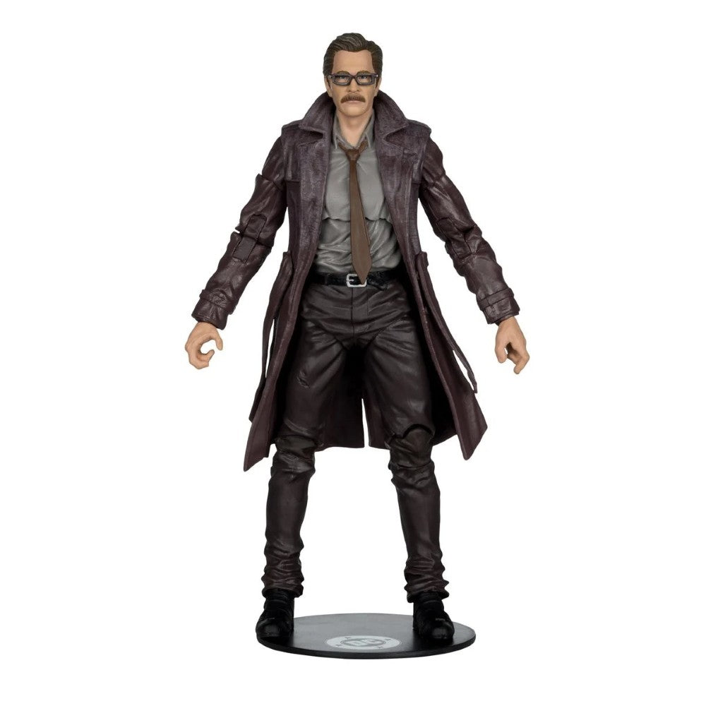 McFarlane Commissioner Gordon Batman DC Multiverse Deluxe Wave 5 The Dark Knight 7-Inch Action Figure on stand