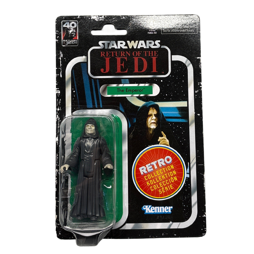 The Emperor Star Wars Retro Collection Action Figure in case ROTJ by Kenner in carded packaging