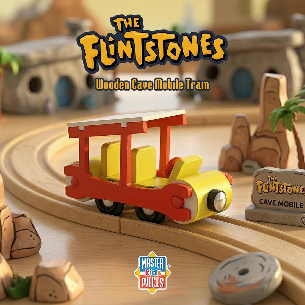 Flintstones Cave Mobile Wooden Train Engine - Classic Bedrock Adventure Toy