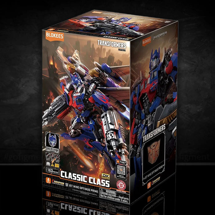 Blokees Transformers Classic Class Jet Wing Optimus Prime Deluxe Model Kit by Hasbro in detailed packaging box