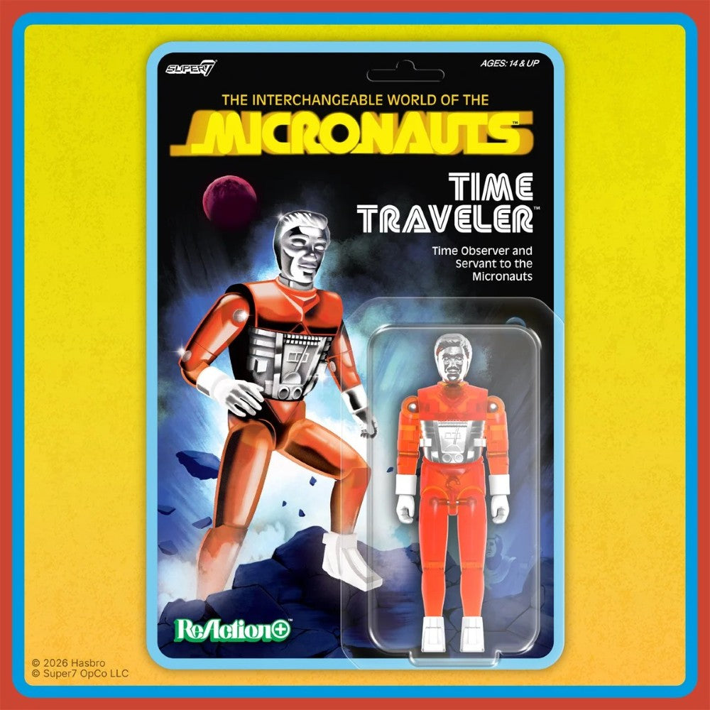 Time Traveler Micronauts Translucent ORANGE Super7 ReAction+ Action Figure