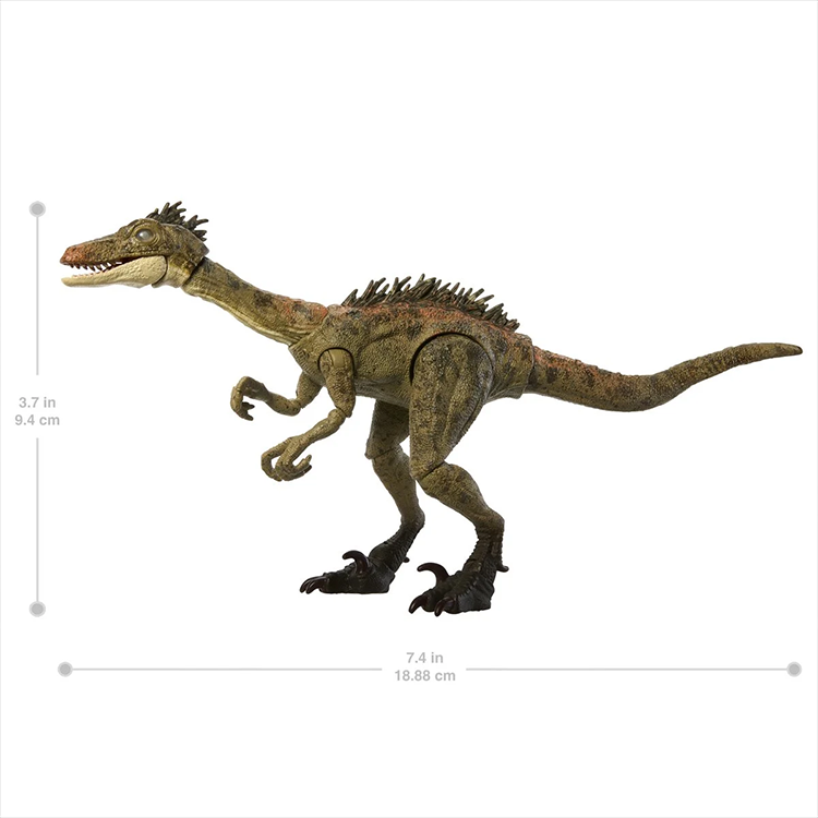 Mattel Jurassic World Troodon action figure with posable limbs and detailed realistic design from Hammond Collection