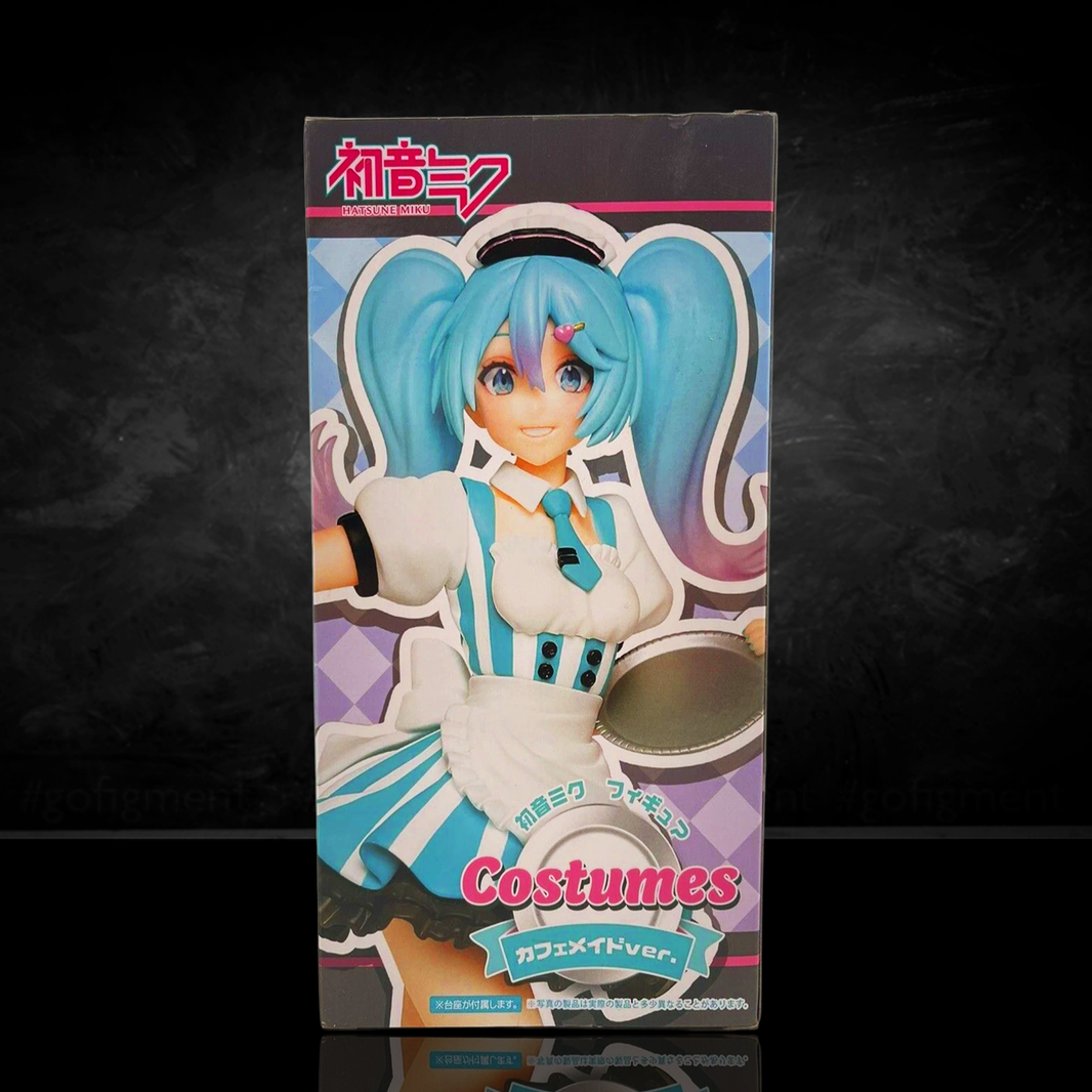 Taito Hatsune Miku Costumes Cafe Maid Version 7.1" Premium Figure - Authentic Limited Edition by Banpresto packaging.
