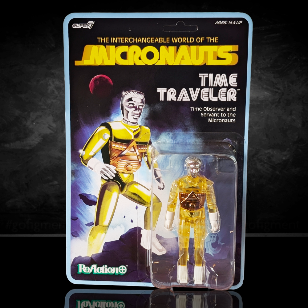 Time Traveler Micronauts Translucent YELLOW Super7 ReAction+ Action Figure