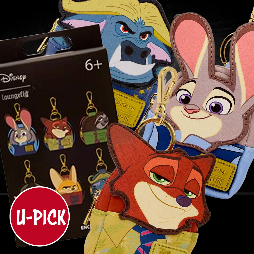 Mini-Loungefly Disney Zootopia Cosplay U-PICK Bag Charm Key Chains