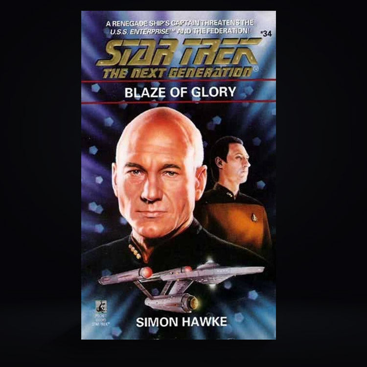 34 Blaze of Glory Star Trek The Next Generation Paperback Book image 0