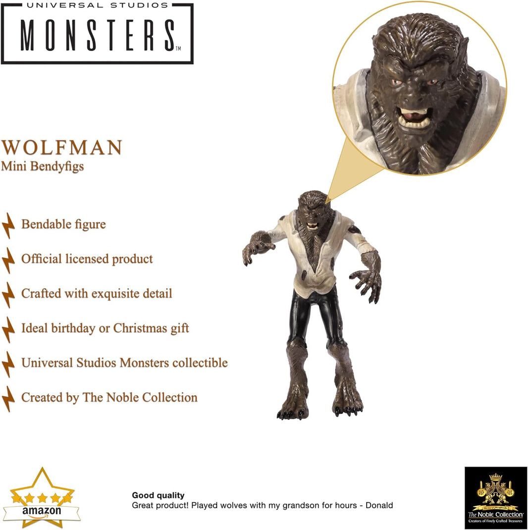 Universal Monsters Wolf-Man 5.5in Bendy Figure | The Noble Collection image 5