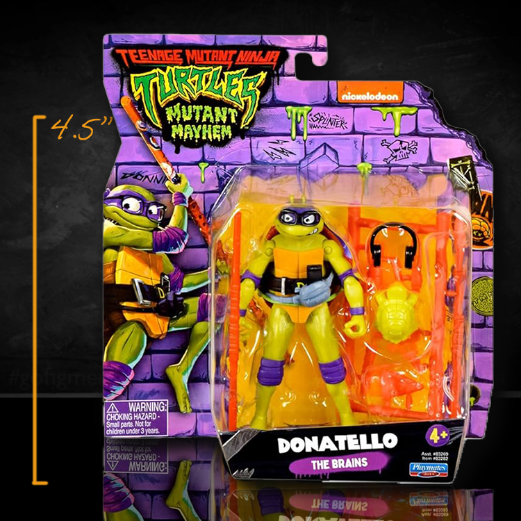 Donatello Teenage Mutant Ninja Turtles Mutant Mayhem Action Figure 4.5" image 0