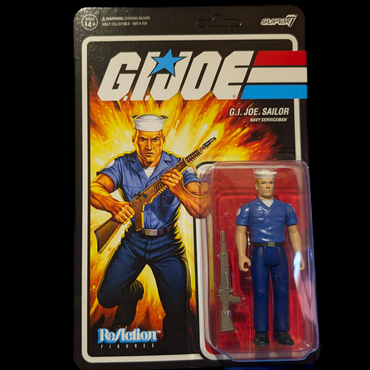 GI Joe GI Sailor Navy Serviceman Pink Clean Shaven Action Figure image 0