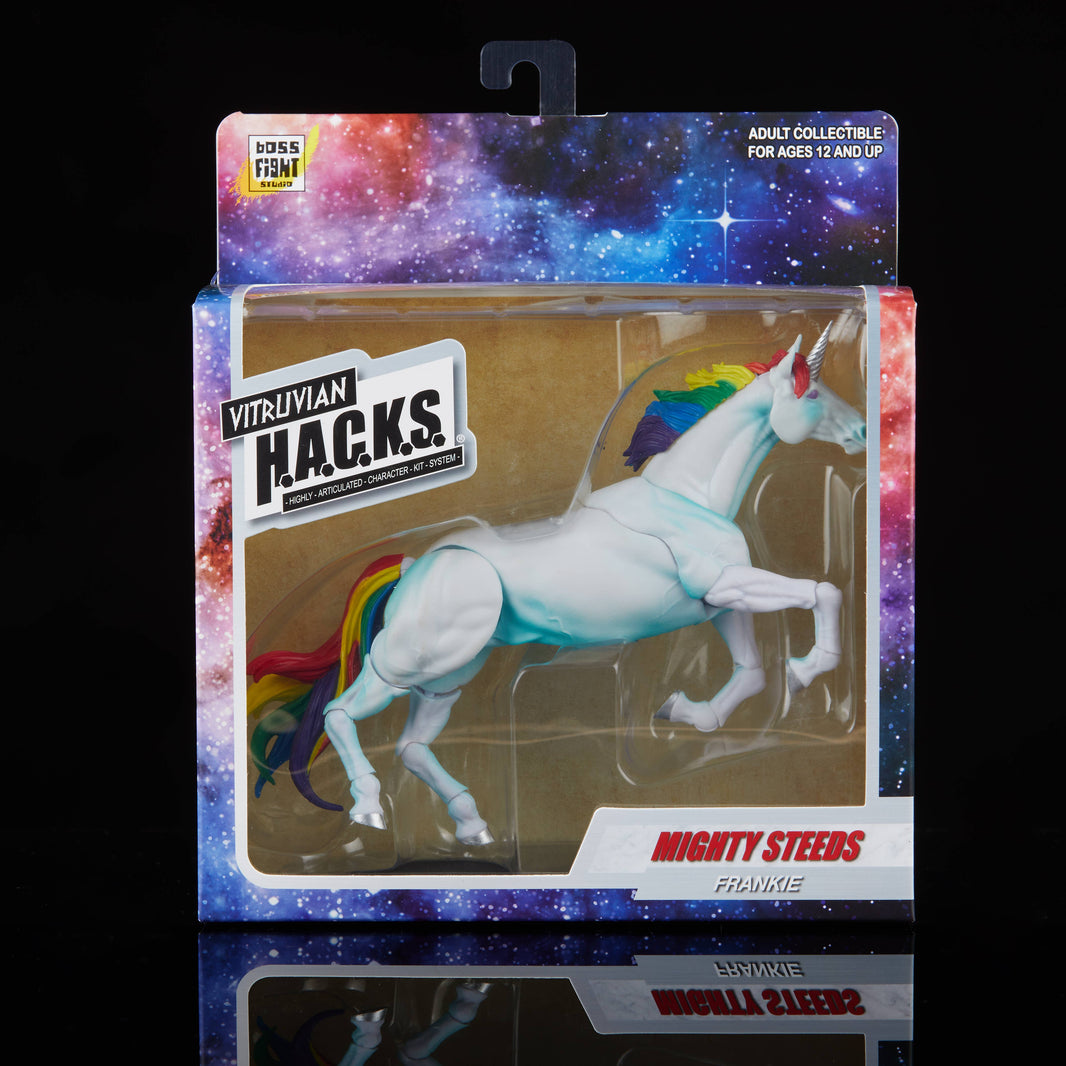 Action Figures and Collectibles by Boss Fight Studio - REDUCED! Now $15.00!! MIGHTY STEEDS ACTION FIGURE - FRANKIE in packaging