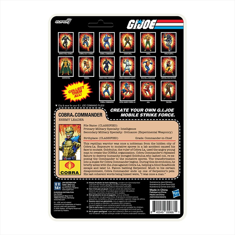 Cobra Commander (Once a Man) Action Figure GI Joe Reaction Plus Series Wave 4 image 4